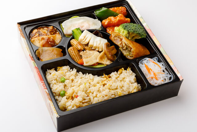 八宝菜と白身魚の甘酢弁当