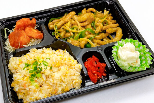 エビチリ＆チンジャオロース弁当