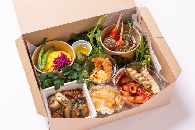 お一人様オードブルBOX～エビフライ＆トルコハンバーグ