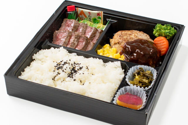ステーキ＆手ごねハンバーグ弁当
