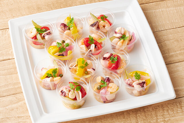 魚介と野菜の爽やかマリネ