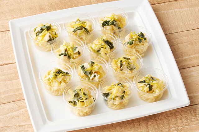 自家製生パスタ（フジッリ）～ゆず香る貝柱のペペロンチーノ～