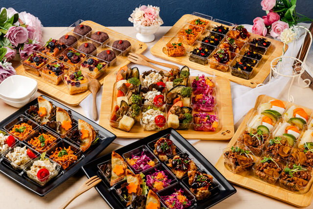 ＜ヴィーガン対応＞オードブル6名様プラン ヴィーガンケーキ付（11品）