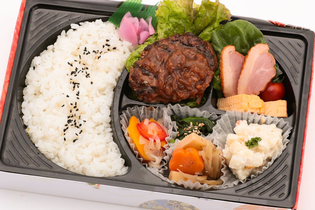 【熨斗対応可】黒毛和牛手ごねハンバーグステーキ弁当