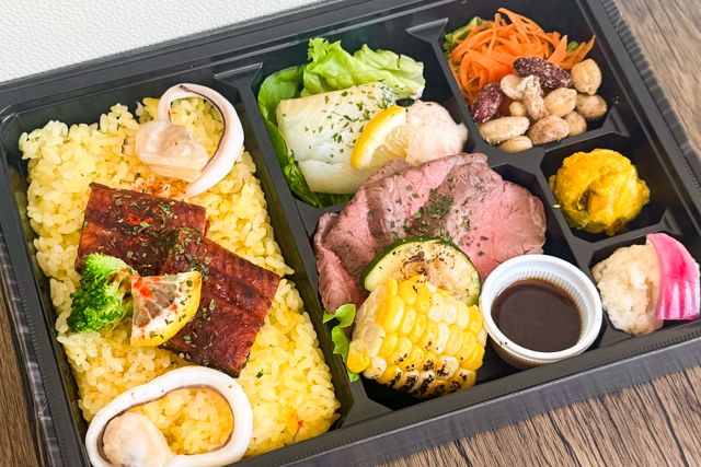 【夏限定】うなぎのパエリアと赤身肉ステーキ＆白身魚のポワレ