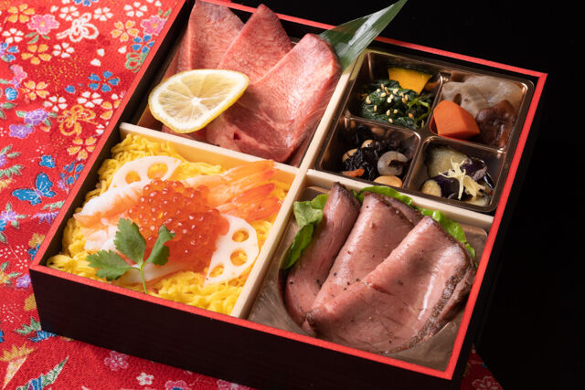 厚切り牛タンとローストビーフのちらし御膳