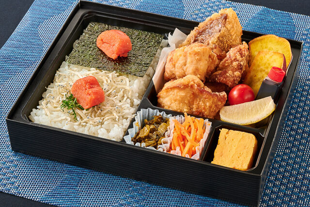 【お値打ち価格】博多明太のり唐＆じゃこしそ明太ごはんと牛たんメンチカツ弁当