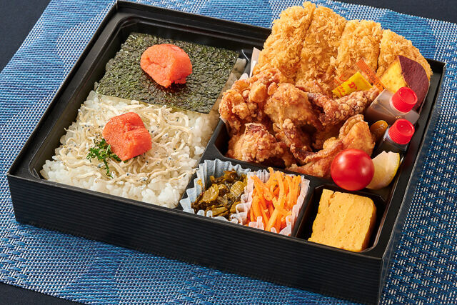 【お値打ち価格】博多明太のり唐＆じゃこしそ明太ごはんととんかつ弁当