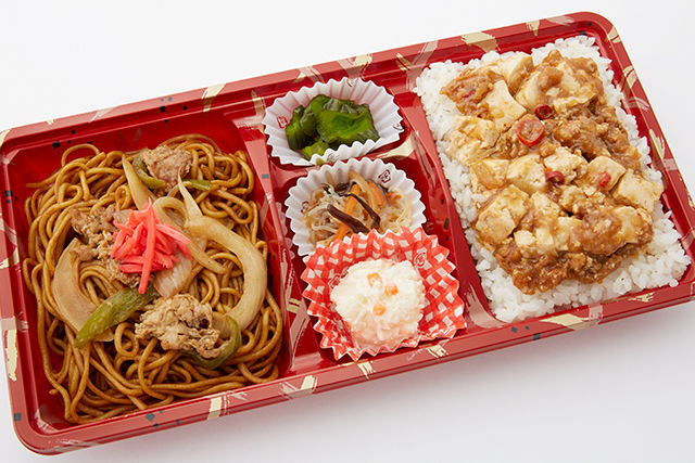 旨みソース焼きそば＆コクが決め手のマーボーご飯