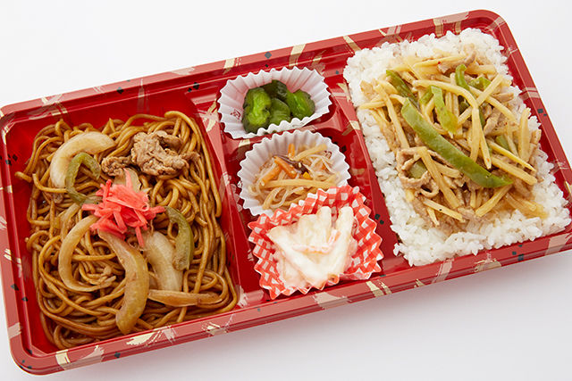 旨みソース焼きそば＆チンジャオロースご飯