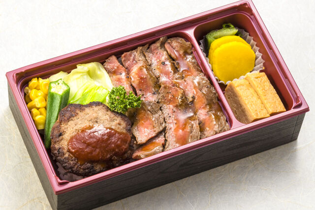 和牛ハンバーグ＆サーロインステーキ重