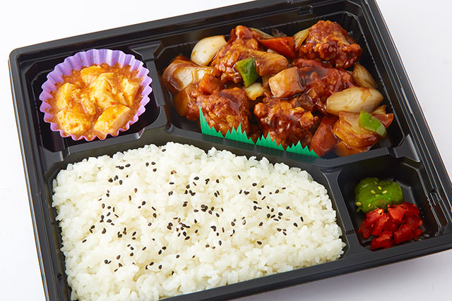 黒酢の酢鶏弁当