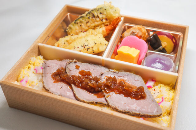3種天ぷらのローストビーフ弁当