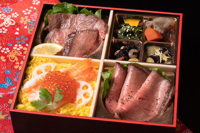 和牛ヒレ肉とローストビーフのちらし御膳