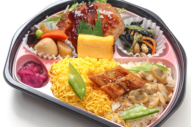 扇【深川飯＆和風ハンバーグ幕の内】