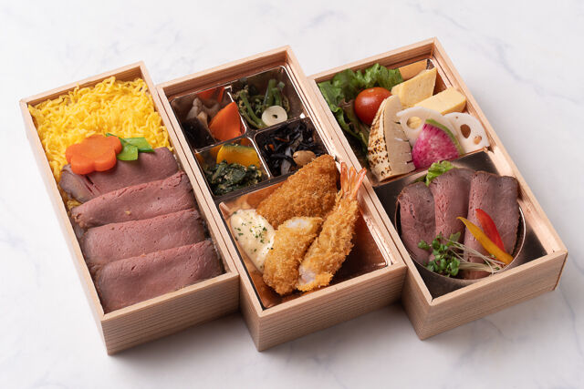 特選ローストビーフの彩り3段重