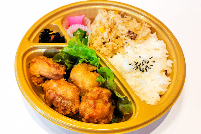 手仕込み三河醤油唐揚げと2種のご飯弁当