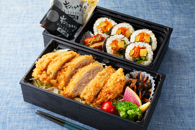 キムカツとキンパ弁当