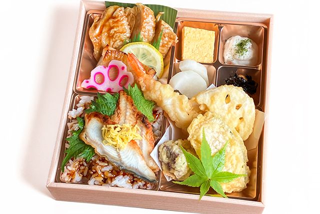 【夏限定】鰻ご飯と西京焼・夏天ぷらの懐石弁当
