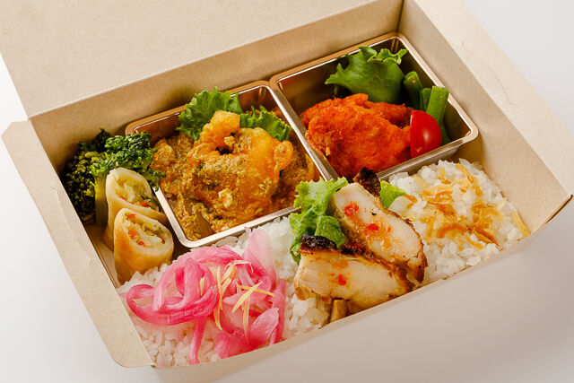 【DX】海鮮をエスニックに！海老のふわふわ玉子炒め～カレー風味～×白身魚のレッドカレー炒め