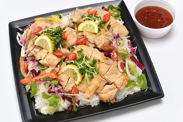 蒸し鶏のカオマンガイ風