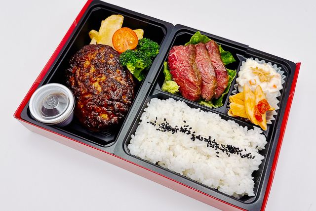 牛ハラミステーキと無添加特製ハンバーグ