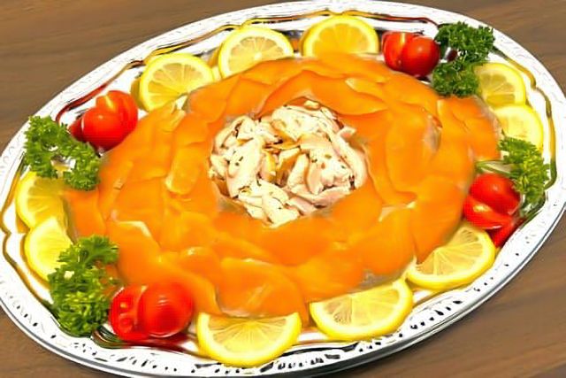 スモークサーモンのカルパッチョ＜銀＞