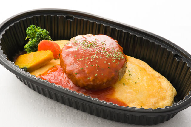 【特製トマトソース】オムライス＆ハンバーグ