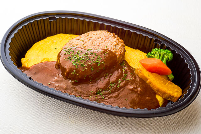 【特製カレーソース】オムライス＆ハンバーグ
