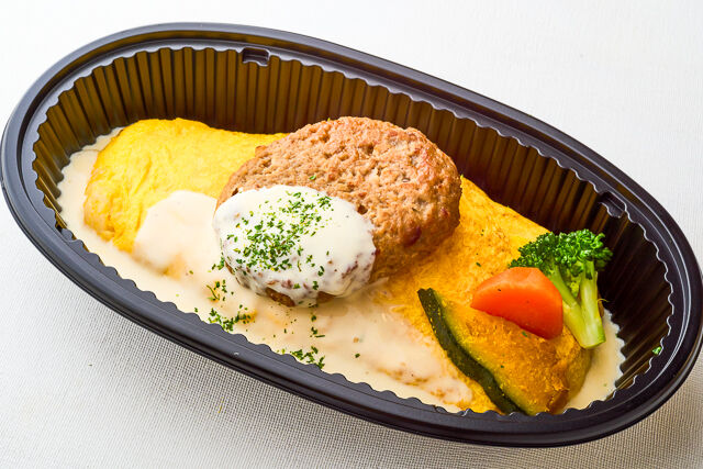 【特製クリームソース】オムライス＆ハンバーグ