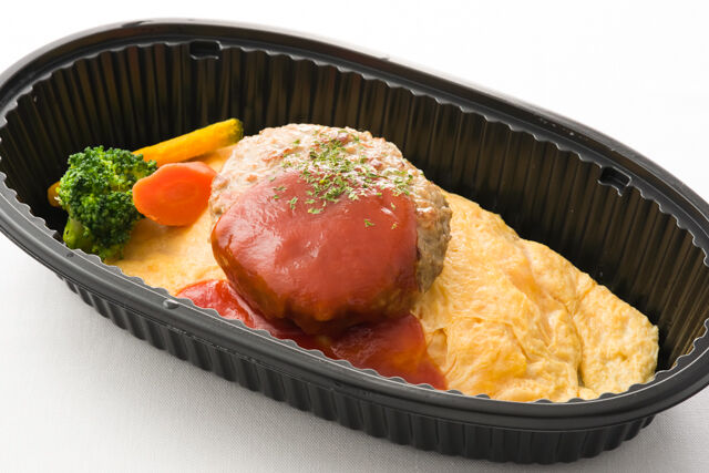 【トマトケチャップソース】オムライス＆ハンバーグ