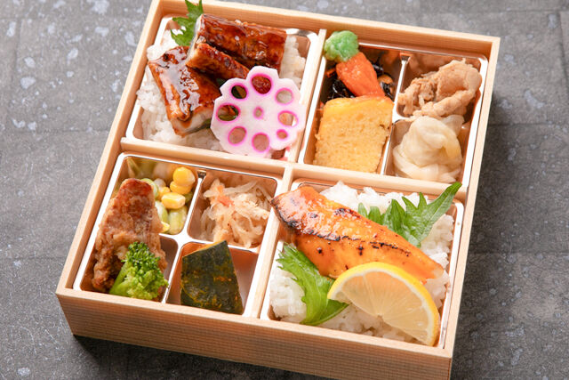 贅沢彩り御膳～銀鮭幽庵焼きと鰻の蒲焼き～