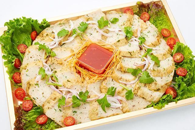 パクチー入りすり身焼き