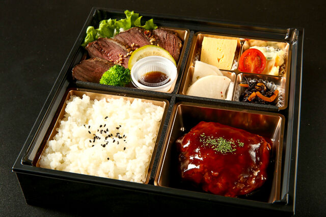 まつりのステーキとハンバーグ