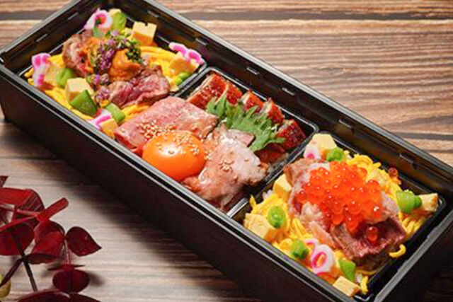 肉鮨吉田オールスター御膳（ウニステーキ・イクラステーキ・ローストビーフうなぎ）