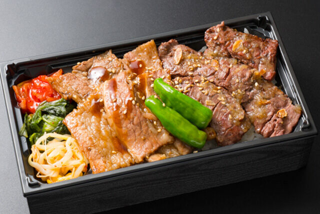 炭火焼牛ハラミ＆牛カルビ重