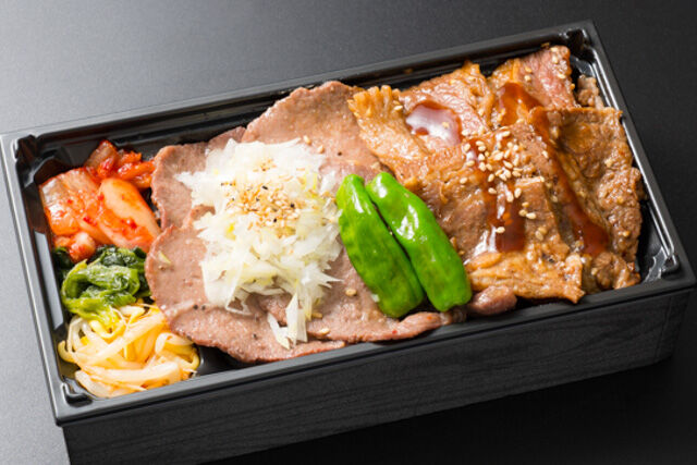 炭火焼霜降り牛たん＆牛カルビ重