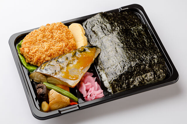 【有明産のり弁】鯖西京焼きとさっくりコロッケ