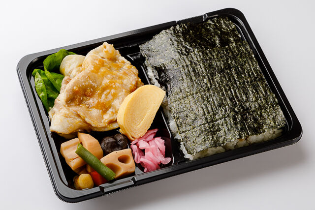 【有明産のり弁】豚ロース味噌焼き