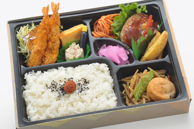 エビフライ＆ハンバーグ弁当