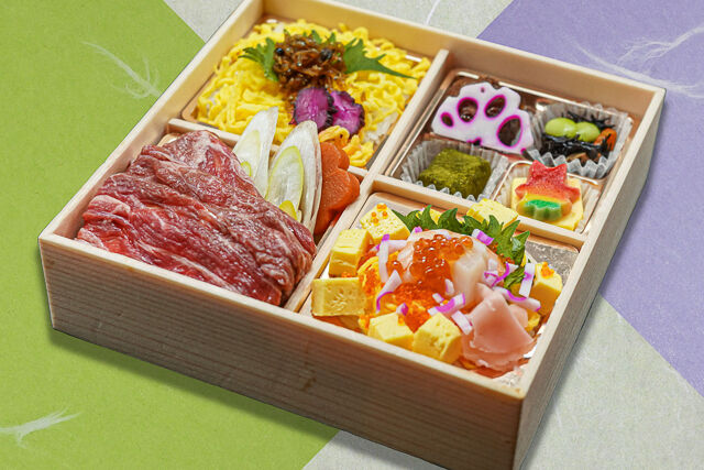 海鮮チラシとちりめん山椒牛すき焼き御膳