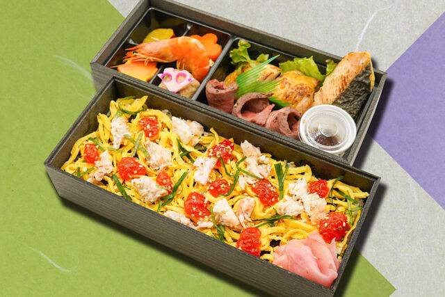 豪華鯛と筋子ちらし寿司鶏照焼焼鮭ローストビーフの二段重