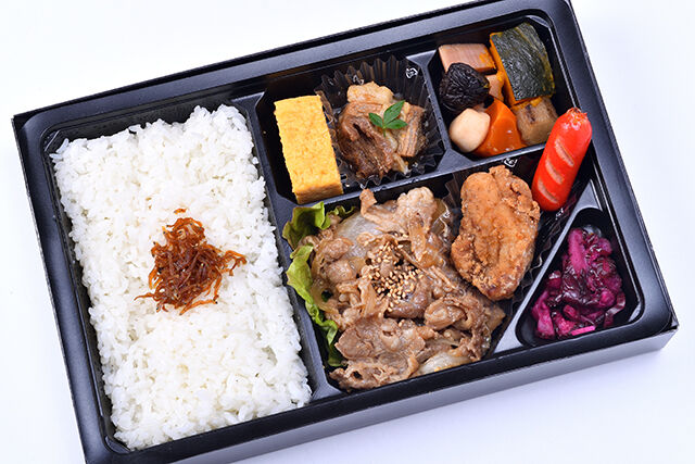 2種類のおかずが楽しめる！牛焼肉と唐揚げ幕の内