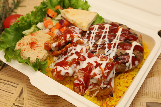 チキン＆ハンバーグオーバーライスコンボ