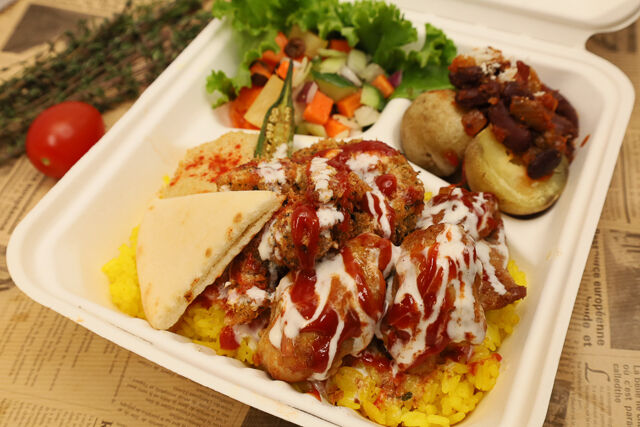 チキン＆ポップコーンシュリンプオーバーライスコンボ セパレートBOX