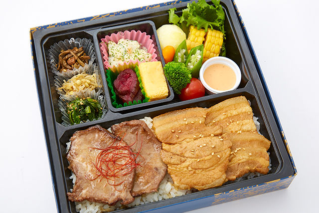 炙り牛タンと三元豚カルビ御膳