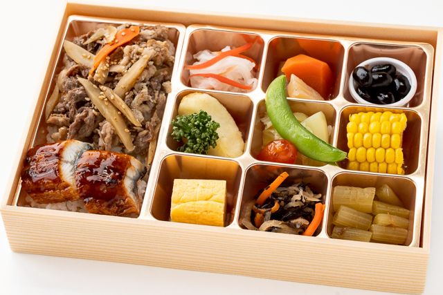 【熨斗対応可】黒毛和牛の牛ごぼう重とうなぎ蒲焼き 彩り膳 ー高級折箱ー