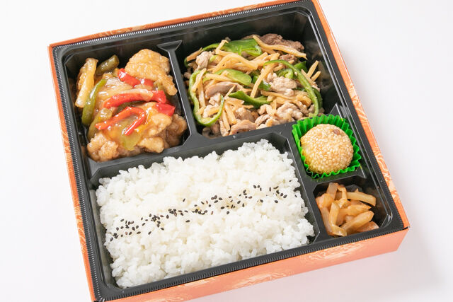 【熨斗対応可】青椒肉絲＆鶏甘酢餡弁当