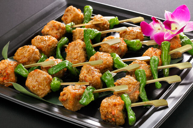 三瀬鶏つくね串 有馬山椒焼き