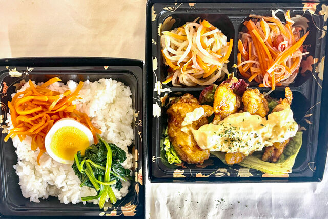 マグロフライのタルタル南蛮ビビンバ風弁当